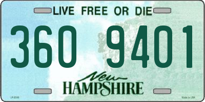 NH license plate 3609401