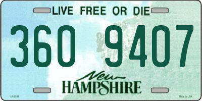 NH license plate 3609407