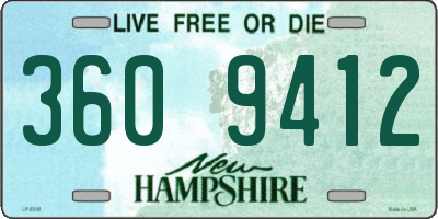NH license plate 3609412