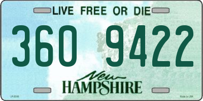 NH license plate 3609422
