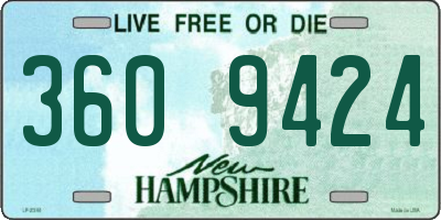 NH license plate 3609424