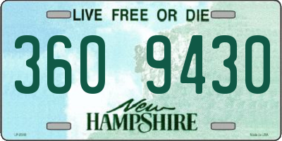NH license plate 3609430
