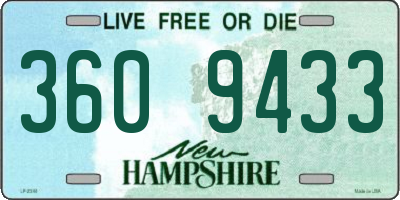 NH license plate 3609433