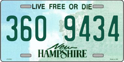 NH license plate 3609434