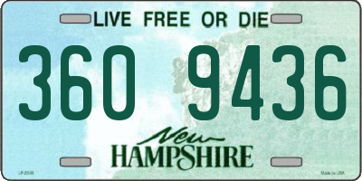 NH license plate 3609436