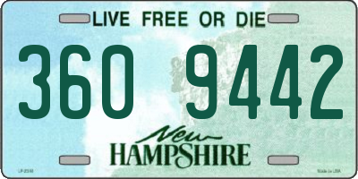 NH license plate 3609442