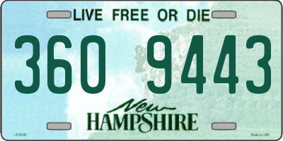NH license plate 3609443
