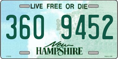 NH license plate 3609452