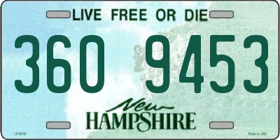 NH license plate 3609453
