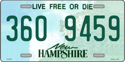 NH license plate 3609459