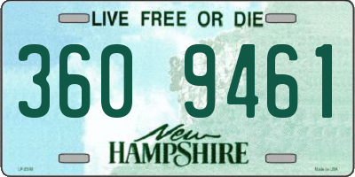 NH license plate 3609461