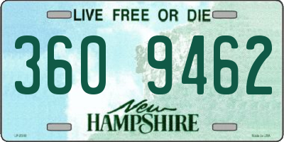 NH license plate 3609462