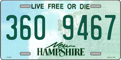 NH license plate 3609467