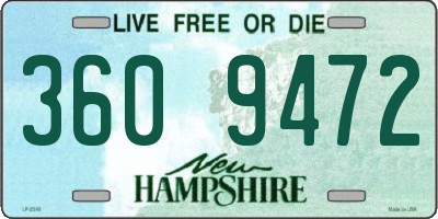 NH license plate 3609472