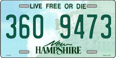NH license plate 3609473