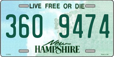 NH license plate 3609474