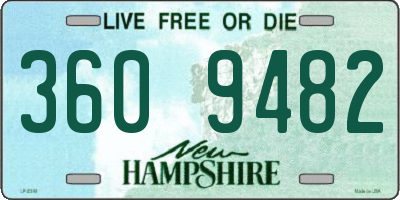 NH license plate 3609482