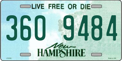 NH license plate 3609484