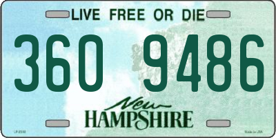 NH license plate 3609486