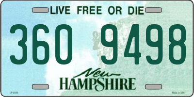 NH license plate 3609498