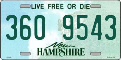 NH license plate 3609543