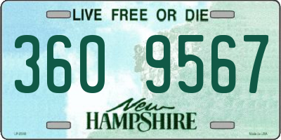 NH license plate 3609567