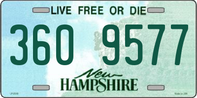 NH license plate 3609577