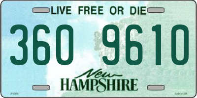 NH license plate 3609610