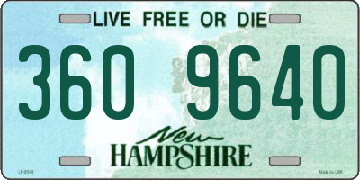 NH license plate 3609640