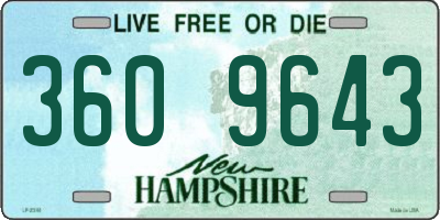 NH license plate 3609643