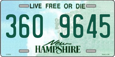 NH license plate 3609645