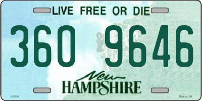 NH license plate 3609646