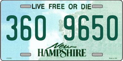 NH license plate 3609650