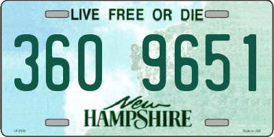 NH license plate 3609651
