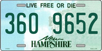 NH license plate 3609652