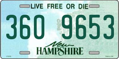 NH license plate 3609653
