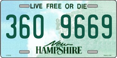 NH license plate 3609669