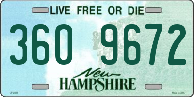NH license plate 3609672