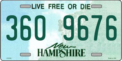 NH license plate 3609676