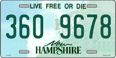 NH license plate 3609678