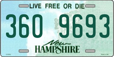NH license plate 3609693