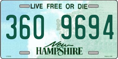 NH license plate 3609694