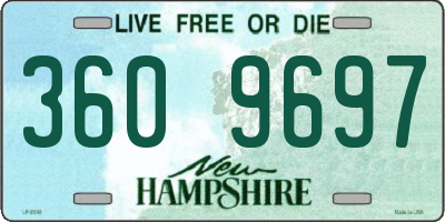 NH license plate 3609697