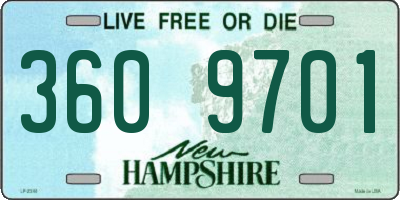 NH license plate 3609701