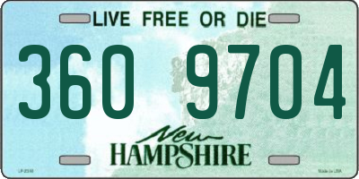 NH license plate 3609704
