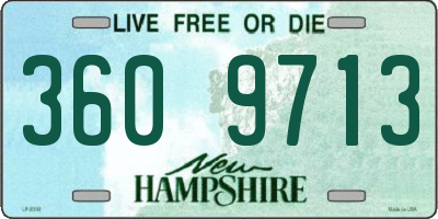 NH license plate 3609713