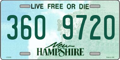 NH license plate 3609720