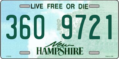 NH license plate 3609721