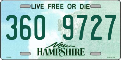 NH license plate 3609727