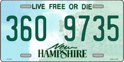 NH license plate 3609735